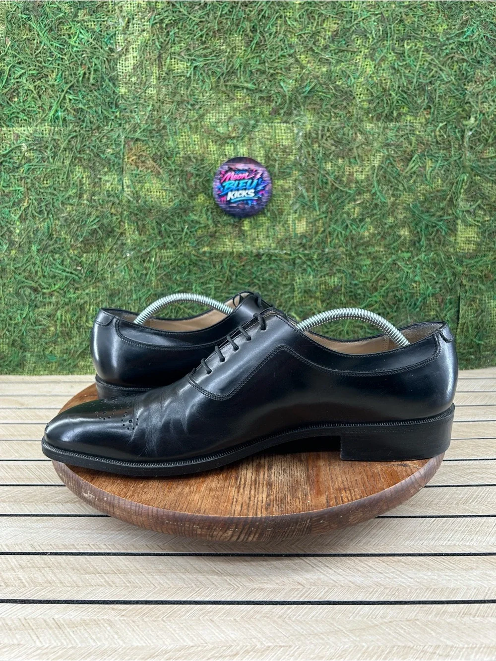 Salvador Ferragamo Mens Shoe Studio Italy Close Lacing Black Bruges
